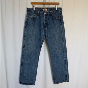 Vintage 90s LEVI'S 501 Men's Jeans Sz 36 x 30 Medium Wash Button Fly Red Tab EUC